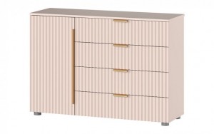 Комод 4 ящика и створка Палермо Тефия/Мате 120х40х82