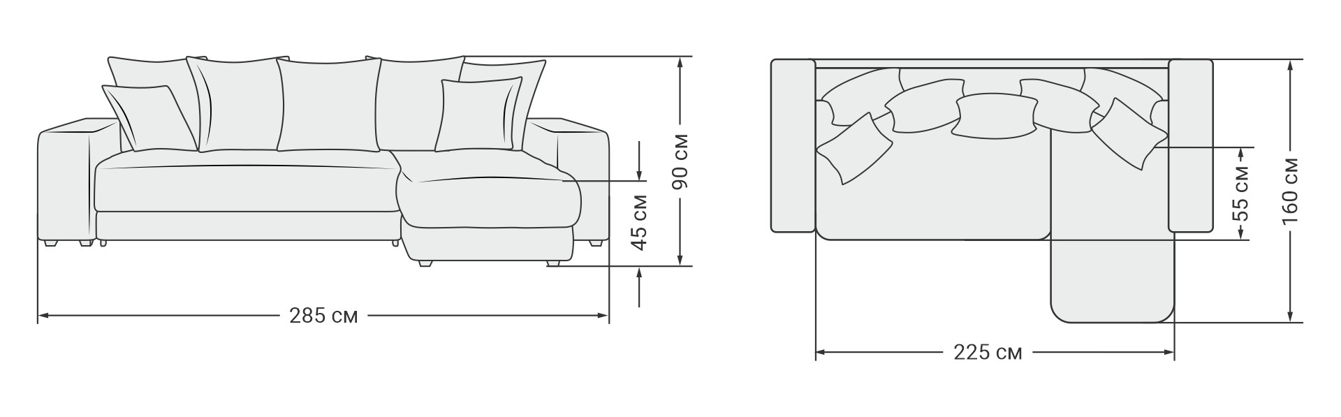 Угловой диван Moon модель 082 №комплекта 5535