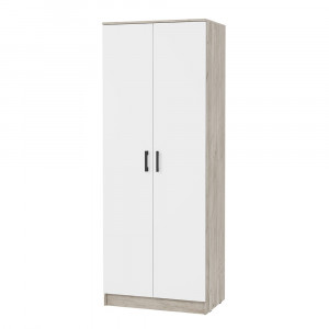 Шкаф распашной 2-х створчатый Ронда ШК-3 дуб крафт серый белый  80х52х212