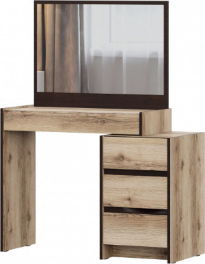 Стол туалетный с зеркалом МС Прага венге/дуб делано 105х48х137 см
