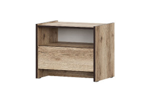 Тумба прикроватная с ящиком МС Прага венге/дуб делано 50х35х41 см