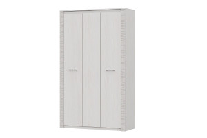 Шкаф распашной 3-х створчатый комбинированный Гамма 20 ясень анкор светлый/сандал светлый 134х49х220 см