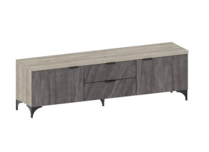 Тумба универсальная Сантан Шаде ТБ 3405 дуб серый/ясень черный 167х38х50 см