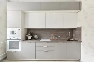 Кухонный гарнитур прямой Фьюжен кашемир 234х220/179х60