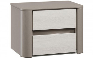 Тумба прикроватная 2 ящика Лацио серый камень 55х40х40