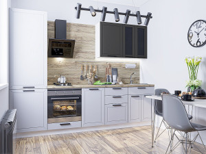 Кухонный гарнитур прямой Глетчер-04 белый 270