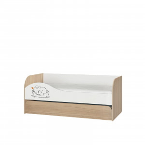 Кровать детская односпальная Кот белый 94х193х80