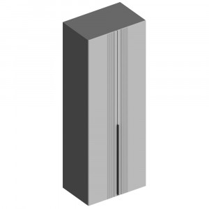 Шкаф распашной 2-х створчатый с полками Вита серый ЛОФТ 7052х220