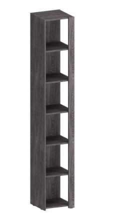 Стеллаж открытый Сантан Шаде УМ 3401 дуб серый/ясень черный 36х37х215 см