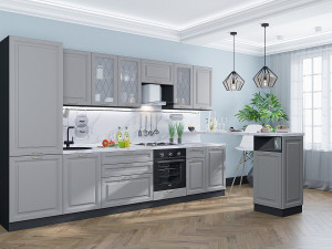 Кухонный гарнитур  прямой Ницца-02 Дуб серый 330