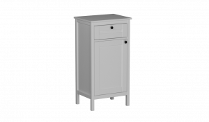 Тумба высокая узкая с ящиком Фрея  Белый 51х40х100