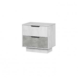 Прикроватная тумба 2 ящика Либерти белый\ателье 51х38х51