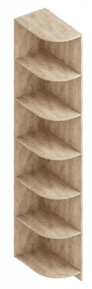 Стеллаж угловой Филадельфия дуб баррик 30х50х220