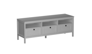 Тумба под TВ с 3 ящиками Гостинная Фрея Белый 150х47х57
