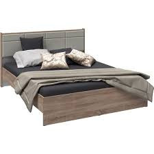 Кровать двуспальная Соната дуб юкон/белый 160х200