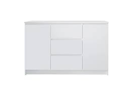 Комод 3 ящика Мори Белый 120х44х77