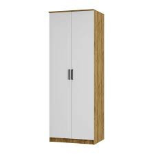 Шкаф распашной 2-х створчатый Евро крафт/белый 80х60х220