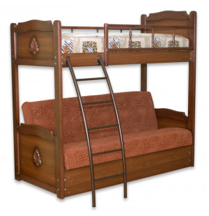 Кровать двухъярусная с диваном