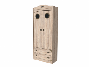 Шкаф распашной 2-х створчатый НКМ Мираж-1 сонома 90х43х215