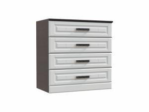 Комод 4 ящика Венеция венге\белое дерево 80х44х80