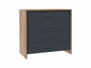 Комод 4 ящика Либерти Крафт золотой/Антрацит 90х50х87