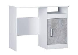 Стол письменный Паскаль белый/цемент светлый 97х50х75