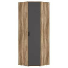 Шкаф угловой Вегас  дуб каньон\графит 75х75х220