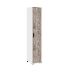 Шкаф распашной пенал Бриз белый/дуб юкон 40х48х210