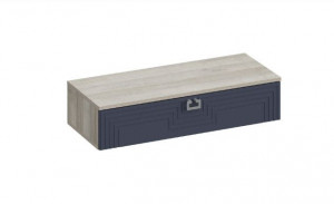 Тумба подвесная Лежер ТБ 3101 синий/дуб серый 91х38х20 см