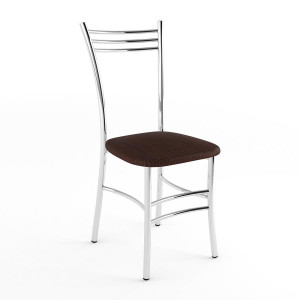 Стул кухонный Трио хром/экокожа коричневый кайман 38х48х92