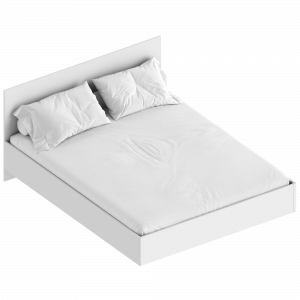 Кровать двуспальная без ПМ Вива белый 160х200