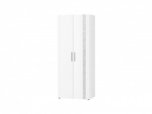 Шкаф распашной для одежды с полками и штангой (лев/прав) Николь 901.43 белый 90х58х227