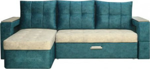 Диван угловой раскладной Алекс 9 синий молочный 237х160 см