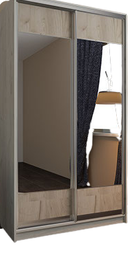 Шкаф купе двухдверный Регул дуб светлый 120см