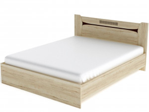 Кровать двуспальная 160х200 Мале Дуб галифакс белый