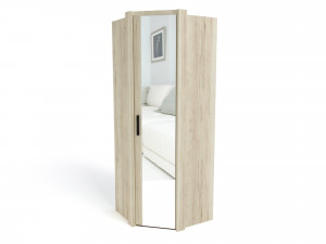 Шкаф угловой Мале Дуб галифакс белый 85х85х228