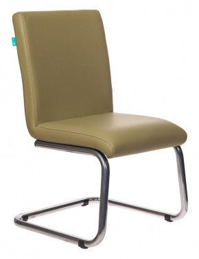 Кресло Бюрократ CH-250-V зеленый искусственная кожа полозья металл хром