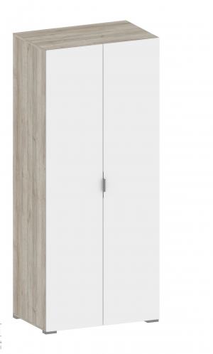 Шкаф распашной 2-х створчатый Анима ШК 3002 дуб серый/белый 92х59х215 см