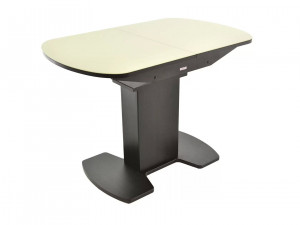 Стол кухонный  Корсика раздвижной черный бежевый 70см