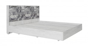 Кровать двуспальная 160х200 с мягким изголовьем Дельта-2 белая