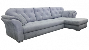 Диван угловой раскладной Престиж-11 с оттоманкой серый 320х170 см