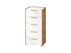 Комод высокий Монако белый 54х45х111