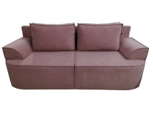 Диван прямой раскладной Лофт-3 еврокнижка велюр пыльная роза 190 см