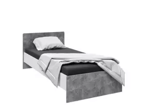 Кровать Лючия 900х2000 белый и серый
