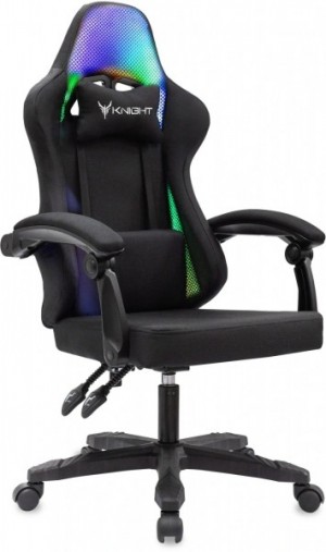 Кресло игровое Knight Wolf RGB черный 50х42х62