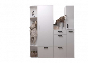 Прихожая Ника (комплект) белая 175х35х203