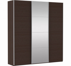 Шкаф-купе 3-х створчатый Прайм венге/стекло 180х57х220