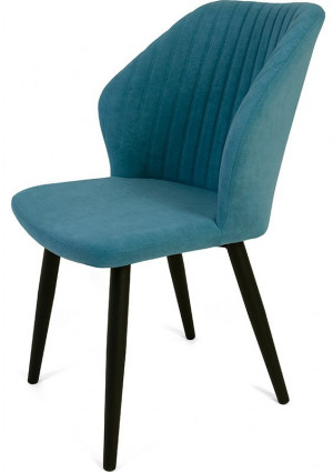 Стул Бьянка бирюзовый велюр/черный металл 53х62