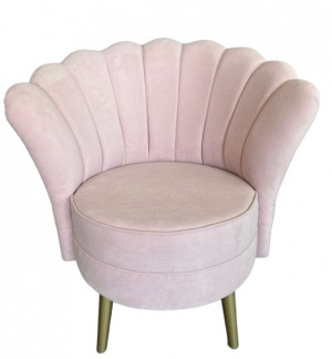Кресло ромашка розовый велюр