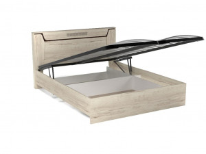 Кровать двухспальная  Мале с подъемным механизмом Дуб Галифакс 160х200